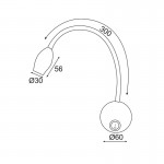 Aca SF126BLED330 Επίτοιχο Φωτιστικό Led Σποτ Swan