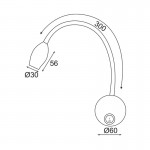 Aca SF126BLED340 Επίτοιχο Φωτιστικό Led Σποτ Swan