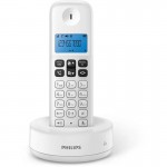 Philips D1611W/GRS Λευκό (Ελληνικό Μενού) Ασύρματο τηλέφωνο ανοιχτή ακρόαση, φωτιζόμενη οθόνη και 50