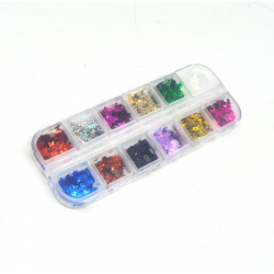 ΔΙΑΚΟΣΜΗΤΙΚΑ ΝΥΧΙΩΝ - ΣΕΤ 12 ΤΕΜΑΧΙΩΝ ΜΕ ΔΙΑΚΟΣΜΗΤΙΚΑ ΚΟΝΦΕΤΙ ΓΙΑ ΝΥΧΙΑ - ΣΧΕΔΙΟ ΠΕΤΑΛΟΥΔΑ