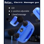 Fascial Gun Massage με Διπλή Κεφαλή Φορητό Επαναφορτιζόμενο Πιστόλι Μασάζ Μυών  Q-JM821