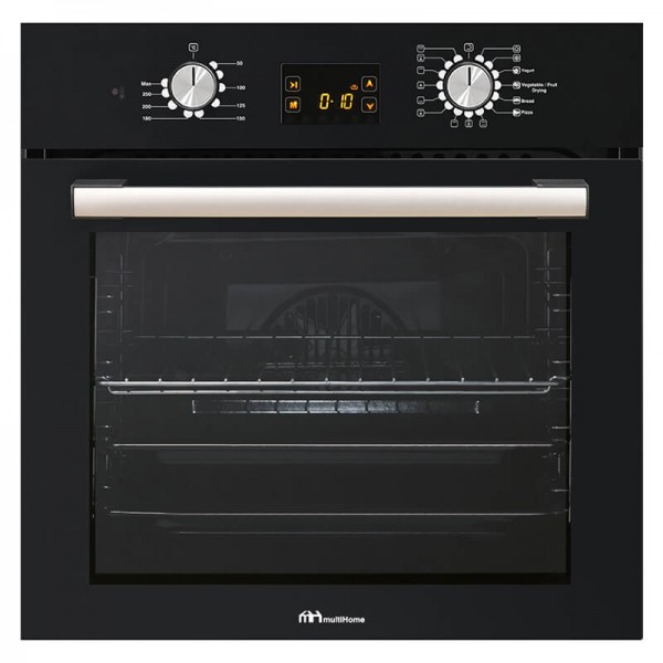 MultiHome MH-6060 Black Glass Εντοιχιζόμενος Φούρνος