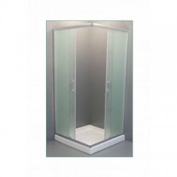 ASCOT MAT - ΚΑΜΠΙΝΑ 4/ΓΩΝΗ ΜΕ ΓΥΑΛΙ MAT 90*90 ΧΡΩΜΕ ΣΧΕΤΗ