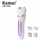 KEMEI KM-7936 ΑΠΟΤΡΙΧΩΤΙΚΗ ΜΗΧΑΝΗ, ΞΥΡΙΣΤΙΚΗ,  ΛΙΜΑ ΠΟΔΙΩΝ, ΒΟΥΡΤΣΑ ΚΑΙ ΜΑΣΑΖ ΠΡΟΣΩΠΟΥ 5 ΣΕ 1