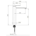 Pyramis Rovetta XL Black Matte Μπαταρία Νιπτήρος Αναμεικτική Pyramis Rovetta XL Black Matte Μπαταρία Νιπτήρος Αναμεικτική
