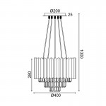 Aca EG6175P41CG Φωτιστικό Οροφής Με Κρύσταλλα Χρυσό Empire