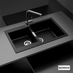 Schock Cristalite Manhattan 30290-1401 Nero Νεροχύτης Γρανιτένιος Ένθετος 86x50cm