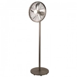 Eurolamp 147-28252 Ανεμιστήρας Μεταλλικός Vintage με Ορθοστάτη Inox Φ45 High Power 60W