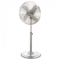 Eurolamp 147-29082 Ανεμιστήρας με Ορθοστάτη Μεταλλικός Vintage Φ40 Inox 60W
