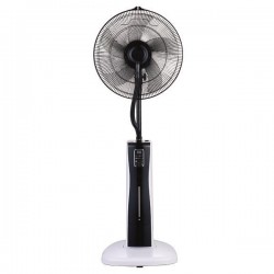 Eurolamp 300-23500 Ανεμιστήρας Υδρονέφωσης με Δοχείο 2lt και Κοντρόλ Φ40 Μαύρο/Λευκό 75W