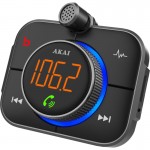 Akai FMT-95BT FM transmitter και φορτιστής με Bluetooth, micro SD, Fast Charge USB & USB Type-C, LED