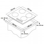 Thermogatz TGS 9441 CER Μικτές Εστίες 3 Αερίου + 1 Κεραμική