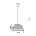 Aca V28507IP40 Φωτιστικό Οροφής Ασημί Zinc