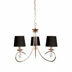 Aca TNK81490CG3P Φωτιστικό Οροφής Πολυέλαιος Χρυσό/Μα΄ύρο Basilico