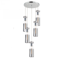 Aca V371975PCH Φωτιστικό Οροφής Ασημί Dejavu