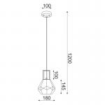 Aca V371481PG Φωτιστικό Οροφής Ασημί/Φιμέ Diamondra