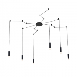 Aca YL22C6BK Φωτιστικό Οροφής Μαύρο Teres 