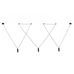 Aca YL22P3BK Φωτιστικό Οροφής Μαύρο Teres 