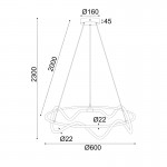 Aca ZM36LEDP60BK Φωτιστικό Οροφής Led Μαύρο Kyma