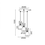 Aca ZM73P35P Φωτιστικό Οροφής Ροζ Κουνελάκι Bunny