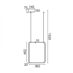 Aca V30LEDP36BK Φωτιστικό Οροφής Led Μαύρο Symetria