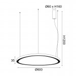 Aca BR97LEDP60WH Φωτιστικό Οροφής Led Λευκό Harmoni