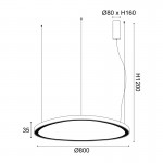 Aca BR97LEDP80WH Φωτιστικό Οροφής Led Λευκό Harmoni