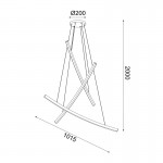 Aca YL1723LEDPBK Φωτιστικό Οροφής Led Μαύρο Naava