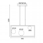 Aca OD91543PB Φωτιστικό Οροφής Μαύρο Quadro