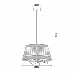 Aca OD94891PG Φωτιστικό Οροφής Grass/Rattan Andros