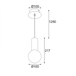 Aca MK421P10G Φωτιστικό Οροφής Γκρι Τσιμέντο Venus