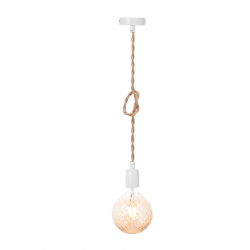 Aca 40WRR Φωτιστικό Οροφής Λευκό Με Σχοινί Μονής Πλ΄έξης