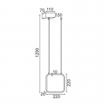 Aca V30LEDP22BK Φωτιστικό Οροφής Led Μαύρο Symetria