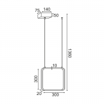 Aca V30LEDP30BK Φωτιστικό Οροφής Led Μαύρο Symetria