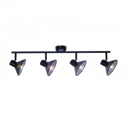 Aca TNK2834SB Φωτιστικό Σποτ IIII Μαύρο Paloma