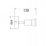 Aca MC634BK1 Φωτιστικό Σποτ Μαύρο Trinity