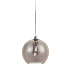 Aca V3643330GY Φωτιστικό Οροφής Διάφανο/Γκρι Pythia