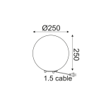 Aca V2010251TW Επιδαπέδιο Φωτιστικό Λευκό Luna Aca V2010251TW Επιδαπέδιο Φωτιστικό Λευκό Luna