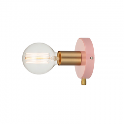 Aca V36382PB Φωτιστικό Επίτοιχο Απλίκα Ορειχάλκινο/Ροζ Joy