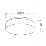 Aca V287071C25 Πλαφονιέρα Λευκή Parfait