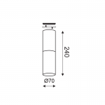 Aca V372581CBRB Φωτιστικό Σποτ Καφέ Placebo