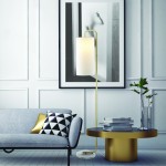 Aca ML121811F Επιδαπέδιο Φωτιστικό Χρυσό/Λευκό Osaka Aca ML121811F Επιδαπέδιο Φωτιστικό Χρυσό/Λευκό Osaka