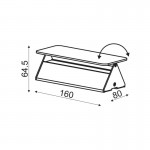 Aca ZD80645LEDBK Φωτιστικό Επίτοιχο Απλίκα Led Μαύρο Pyramid