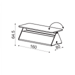 Aca ZD80645LEDGD Φωτιστικό Επίτοιχο Απλίκα Led Χρυσό Pyramid