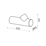 Aca ZD81136LEDGY Φωτιστικό Επίτοιχο Απλίκα Led Γκρι Faro