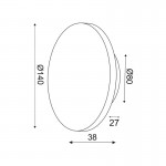 Aca ZM1705LEDWB Φωτιστικό Επίτοιχο Απλίκα Led Μαύρο Eclipse