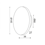 Aca ZM1705LEDWC Φωτιστικό Επίτοιχο Απλίκα Led Γκρι Eclipse