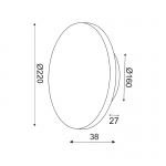 Aca ZM1710LEDWB Φωτιστικό Επίτοιχο Απλίκα Led Μαύρο Eclipse