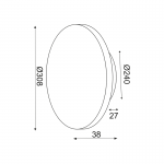 Aca ZM1715LEDWB Φωτιστικό Επίτοιχο Απλίκα Led Μαύρο Eclipse