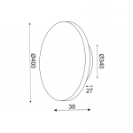 Aca ZM1724LEDWC Φωτιστικό Επίτοιχο Απλίκα Led Γκρι Eclipse